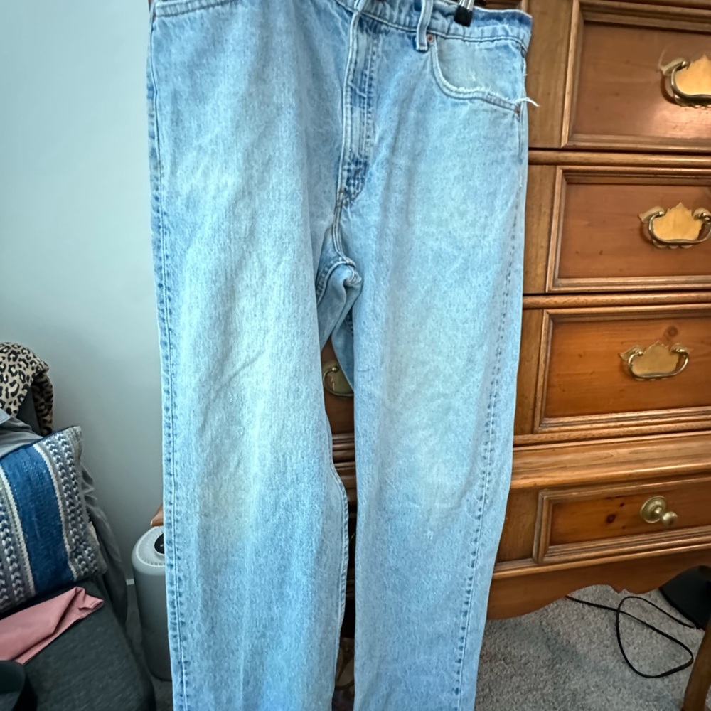 Levi's 555 Blue Straight Leg Jeans Classic Design